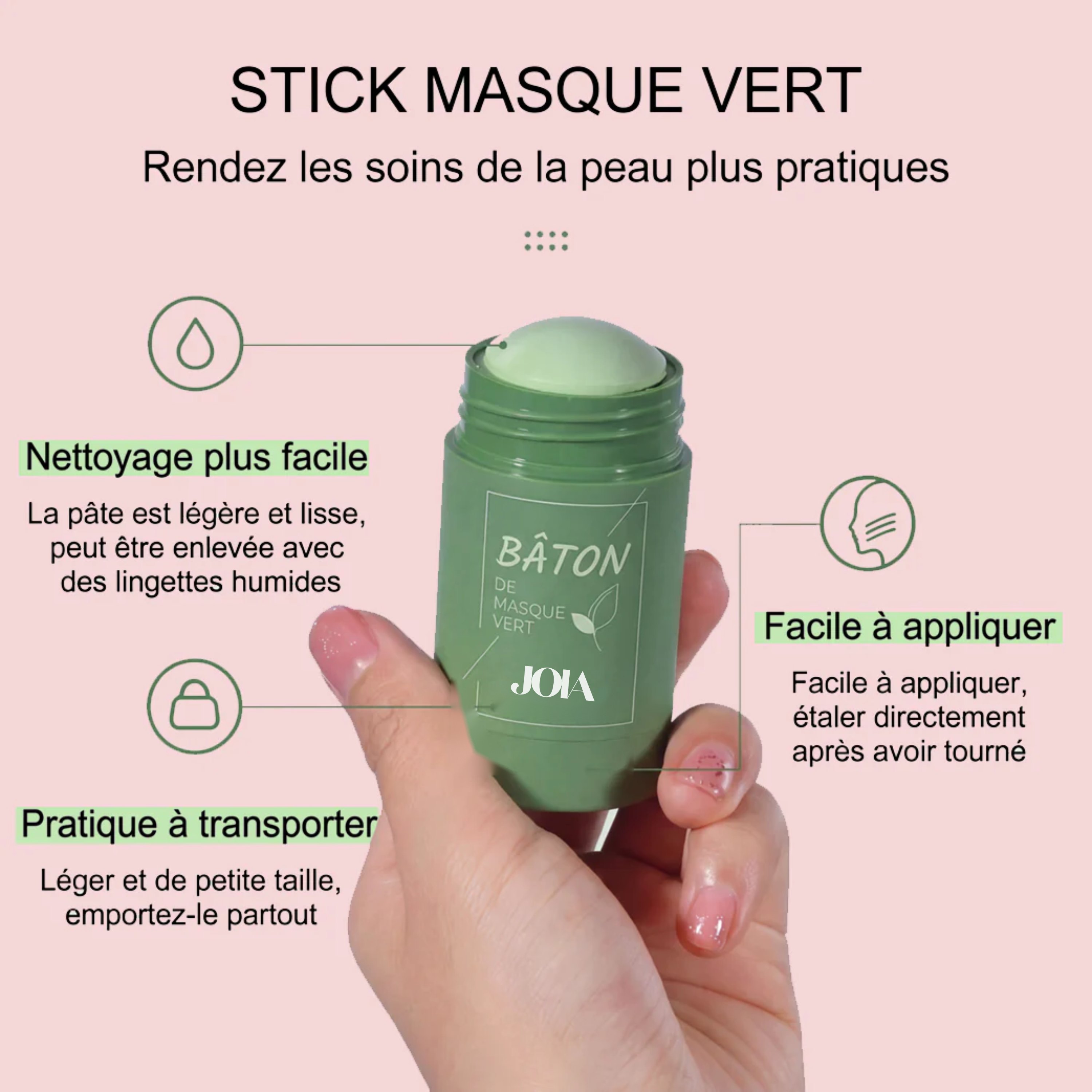 Stick Detox "Peau Nette" au Thé Vert | Élu Meilleur Produit Beauté d'Europe