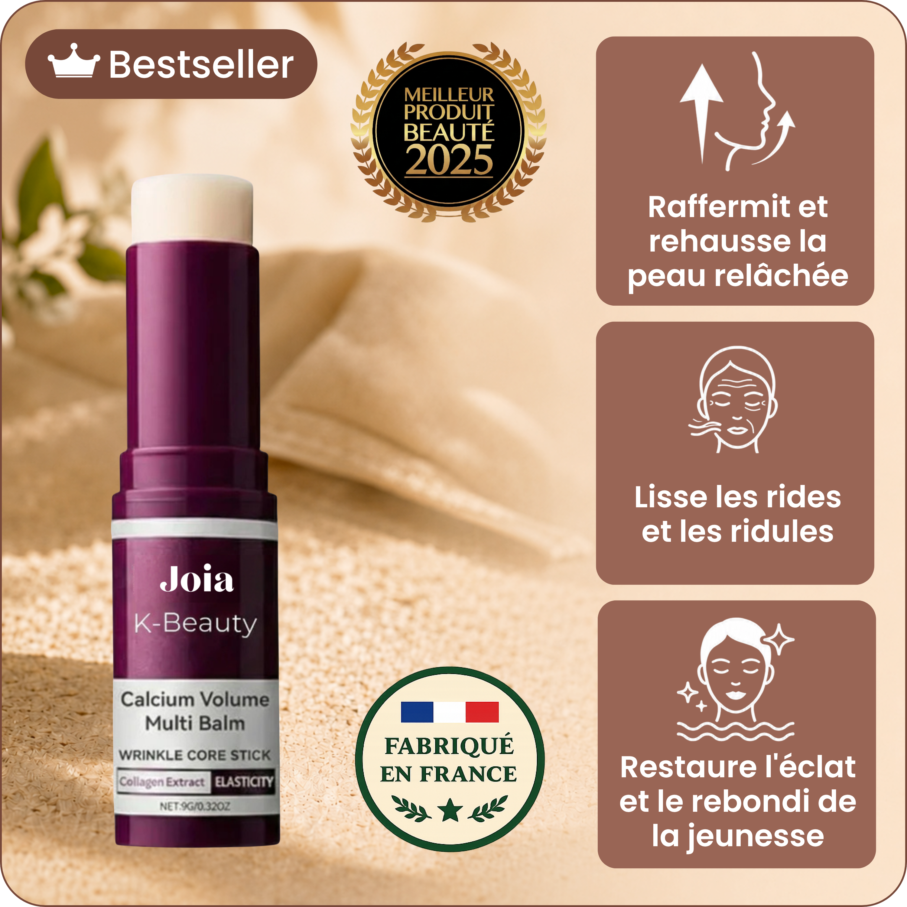Baume au Calcium | Élu Meilleur Produit Beauté d'Europe