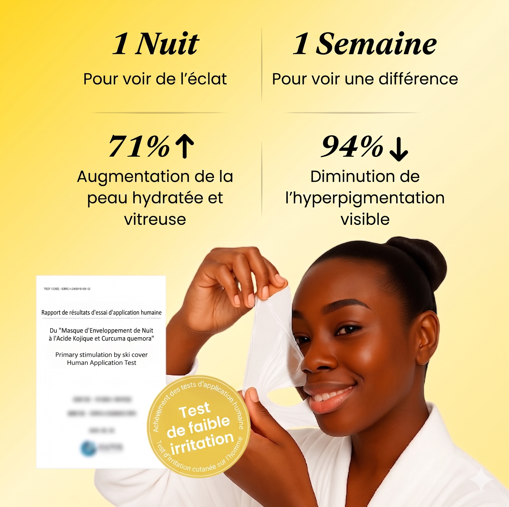 Masque au curcuma et acide kojique | Élu Meilleur Produit Beauté d'Europe